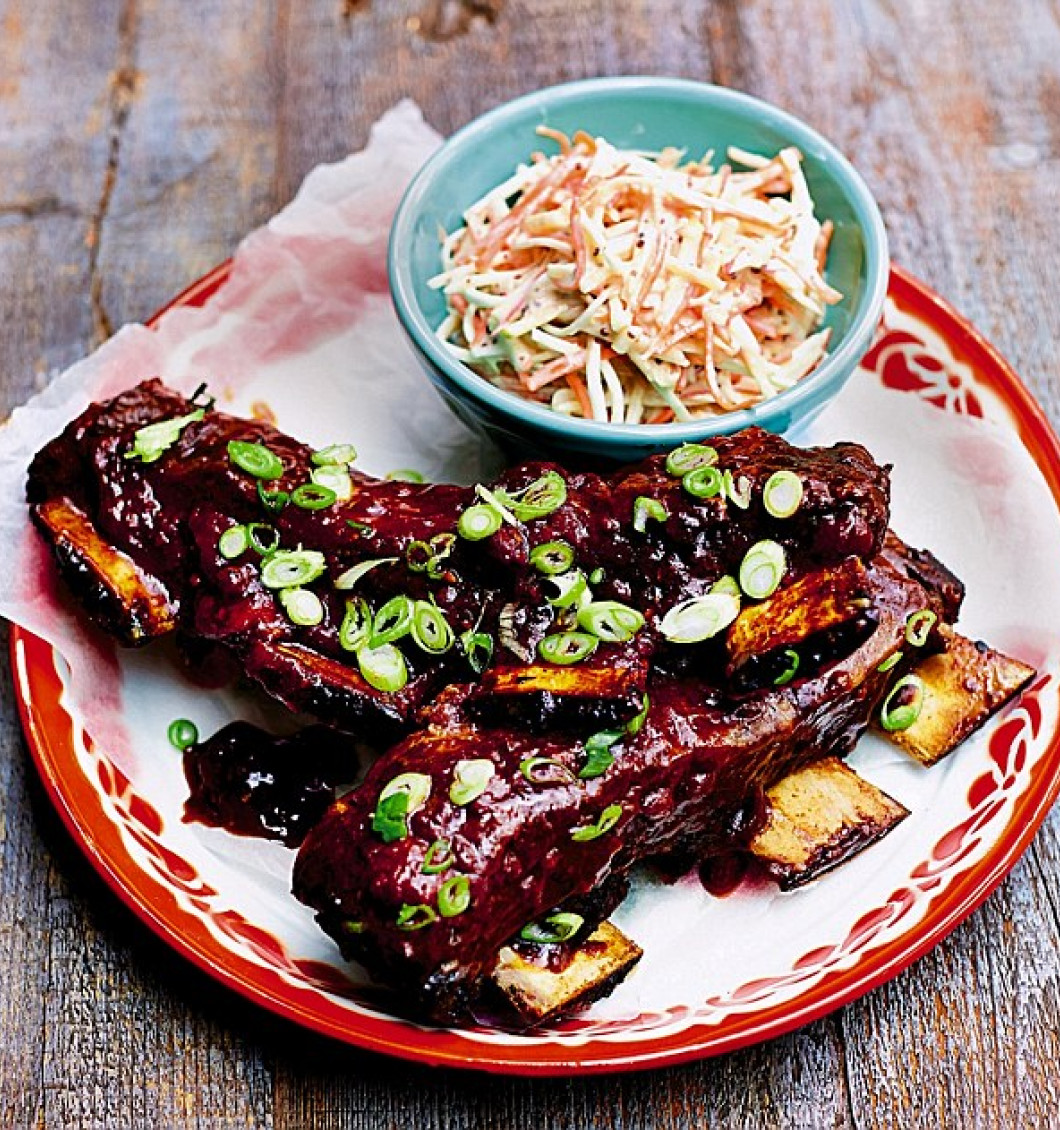 Beef Short Ribs with Crunchy Slaw