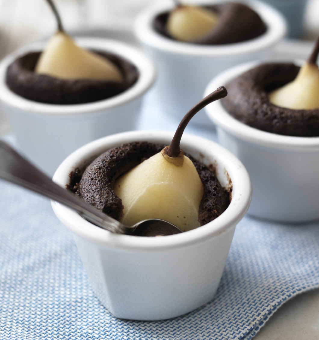 Chocolate Pear Steamed Puddings
